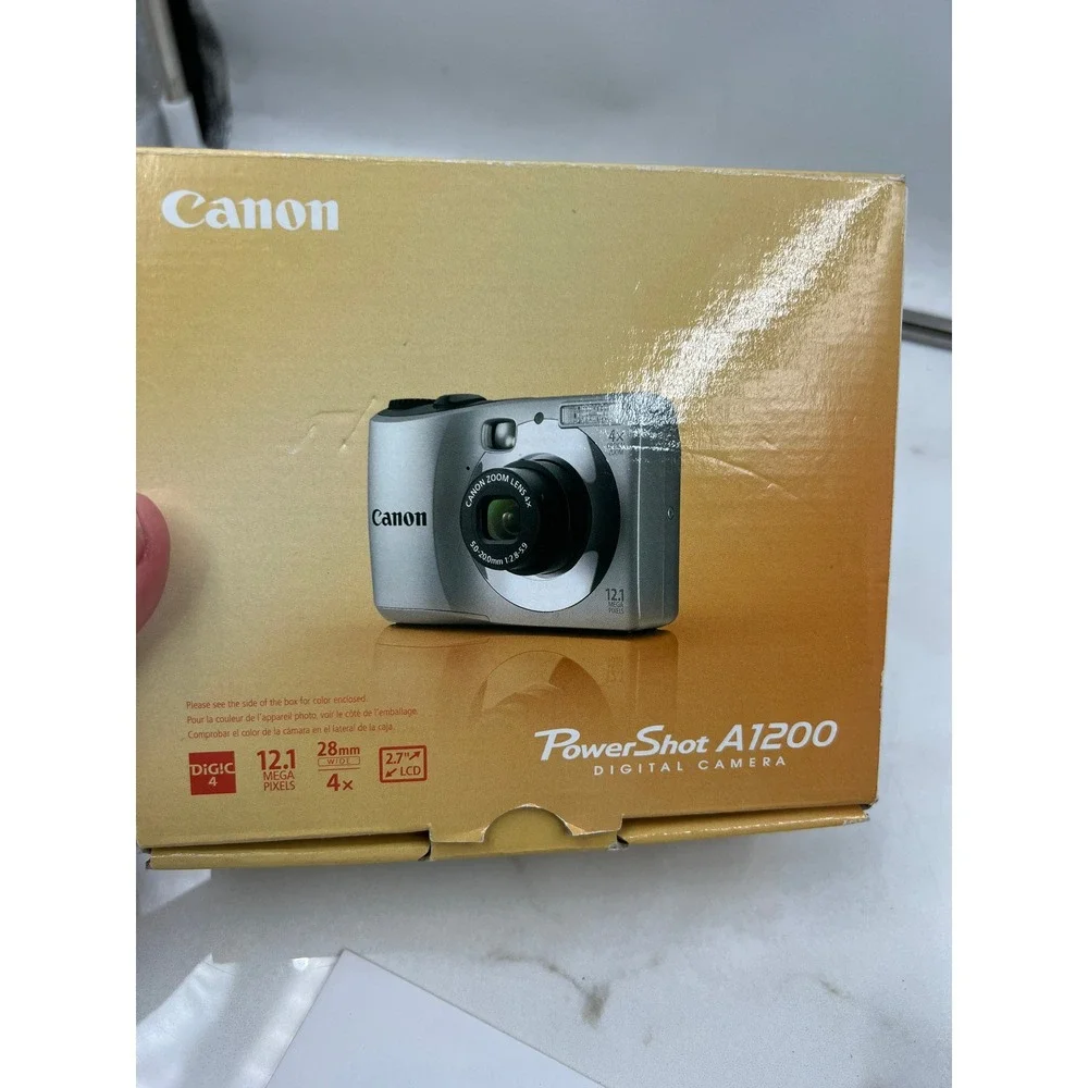 Canon PowerShot A1200 HD Digital Camera 12.1MP 4x Zoom Black PC1586 Boxed